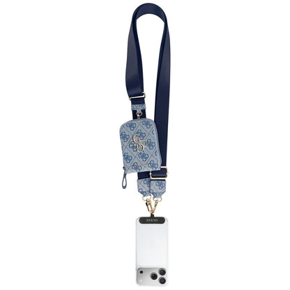 Portafoglio e Laccetto per Telefono Guess 4G Metal Logo, Blu