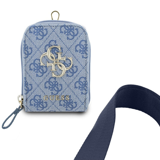 Portafoglio e Laccetto per Telefono Guess 4G Metal Logo, Blu