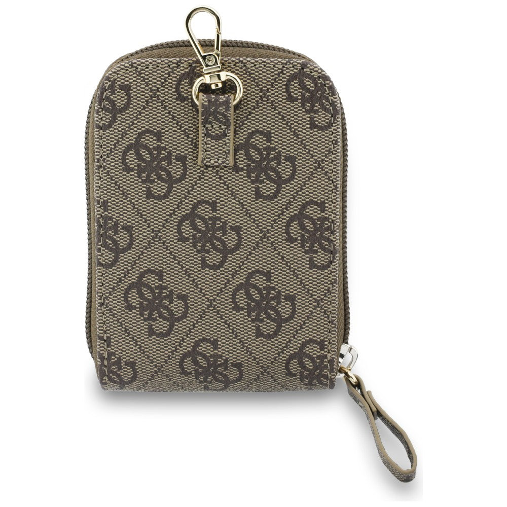 Portafoglio e Laccetto per Telefono Guess 4G Metal Logo, Marrone