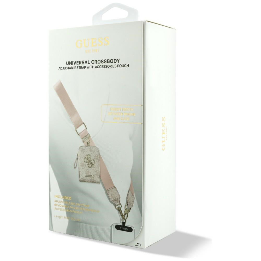 Portafoglio e Laccetto per Telefono Guess 4G Metal Logo, Rosa