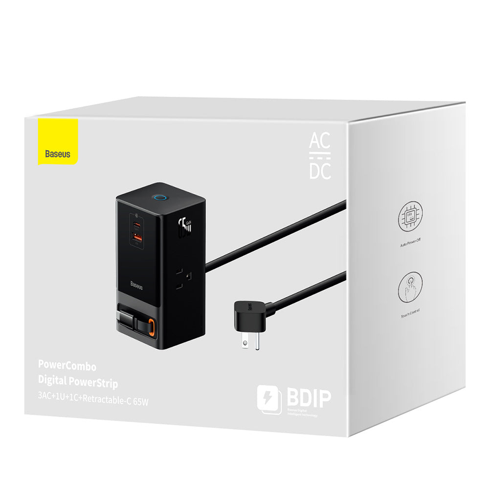 Prolunga Baseus PowerCombo US, 3 x Prese, Nero PSLR000101