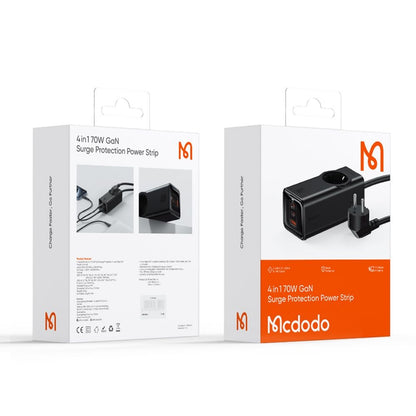 Prolunga McDodo CH-4620, 1 x Schuko, Nero