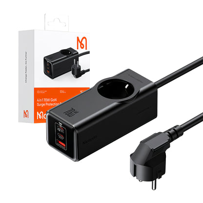 Prolunga McDodo CH-4620, 1 x Schuko, Nero