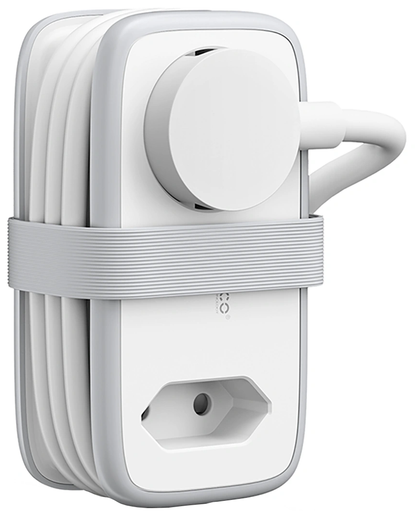 Prolunga Orico APP, 1 x Schuko - 1 x Presa - 2 x USB-A - 1 x USB-C, Bianco Grigio