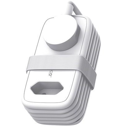 Prolunga Orico APP, 1 x Schuko - 1 x Presa - 2 x USB-A - 1 x USB-C, Bianco Grigio