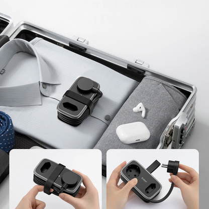 Prolunga Orico APP, 1 x Schuko - 1 x Presa - 2 x USB-A - 1 x USB-C, Nero Grigio