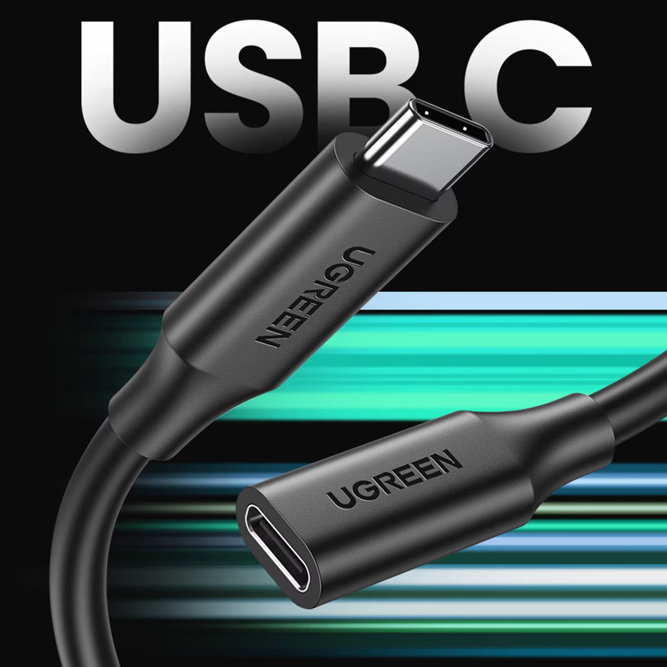 Prolunga USB-C UGREEN US353, 1m, Nero