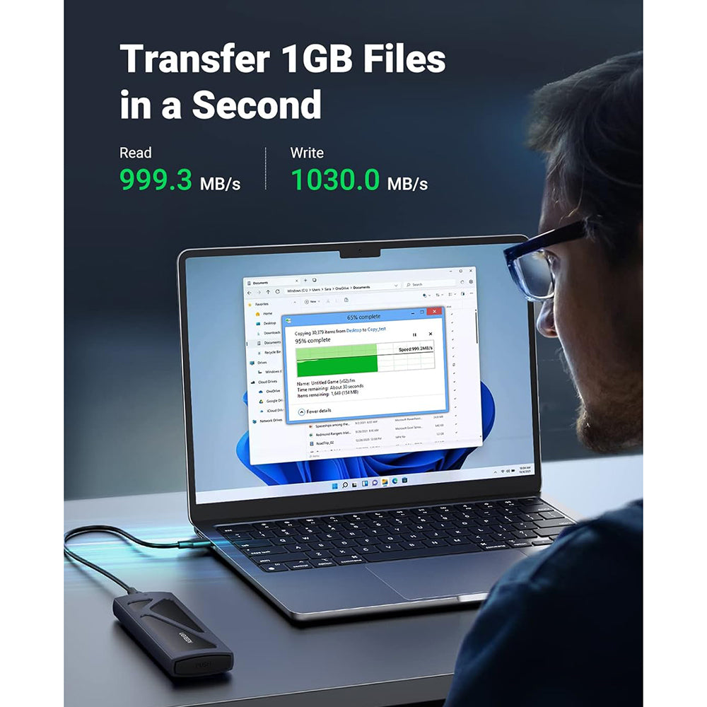 Rack UGREEN CM578 per SSD M.2 NVMe, Grigio