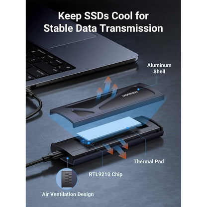 Rack UGREEN CM578 per SSD M.2 NVMe, Grigio