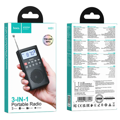 Radio Portatile HOCO HI51, Nero