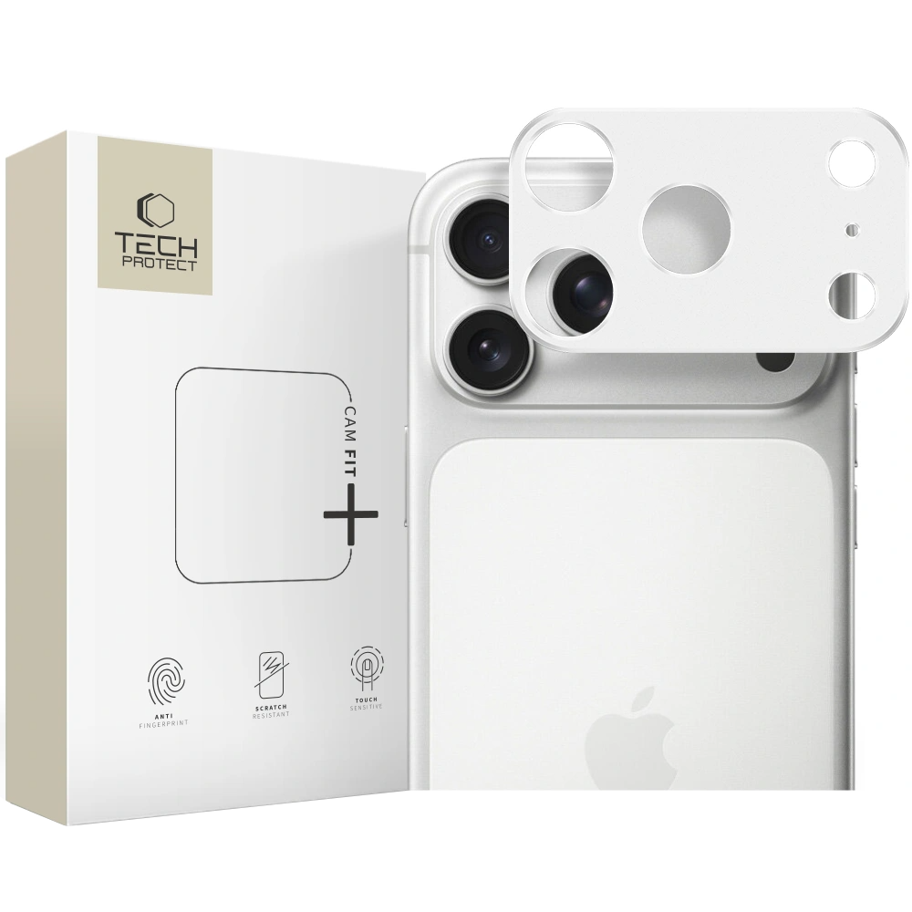 Cornice di protezione Camera Posteriore Tech-Protect Camalloy Fit+ per Apple iPhone 17 Pro Max, Alluminio, Argento