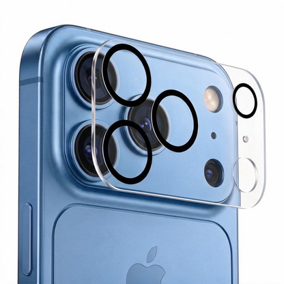 Cornice protettiva per fotocamera posteriore Tech-Protect Cam Fit+ per Apple iPhone 18 Pro Max, vetro temperato, trasparente