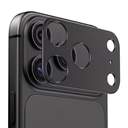 Cornice protettiva per fotocamera posteriore Tech-Protect Camalloy Fit+ per Apple iPhone 18 Pro, Alluminio, Nera