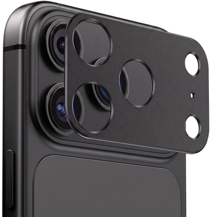 Cornice protettiva per fotocamera posteriore Tech-Protect Camalloy Fit+ per Apple iPhone 18 Pro Max, Alluminio, Nero