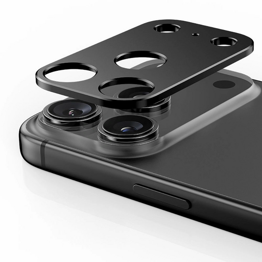 Cornice di protezione per la fotocamera posteriore Tech-Protect Camalloy Fit+ per Apple iPhone 17 Pro Max, Alluminio, Nera