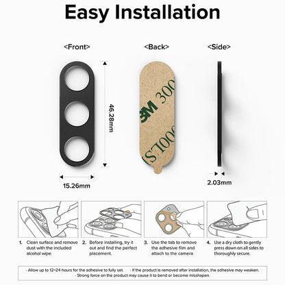 Cornice di protezione per la fotocamera posteriore Ringke Styling per Samsung Galaxy Z Fold5 F946, Alluminio, Nero
