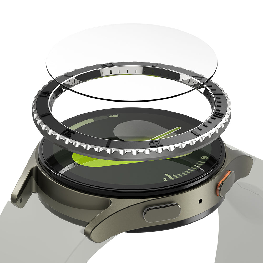 Cornice di Protezione Ringke Premium Styling per Samsung Galaxy Watch7 44mm, Modello 3, Nera