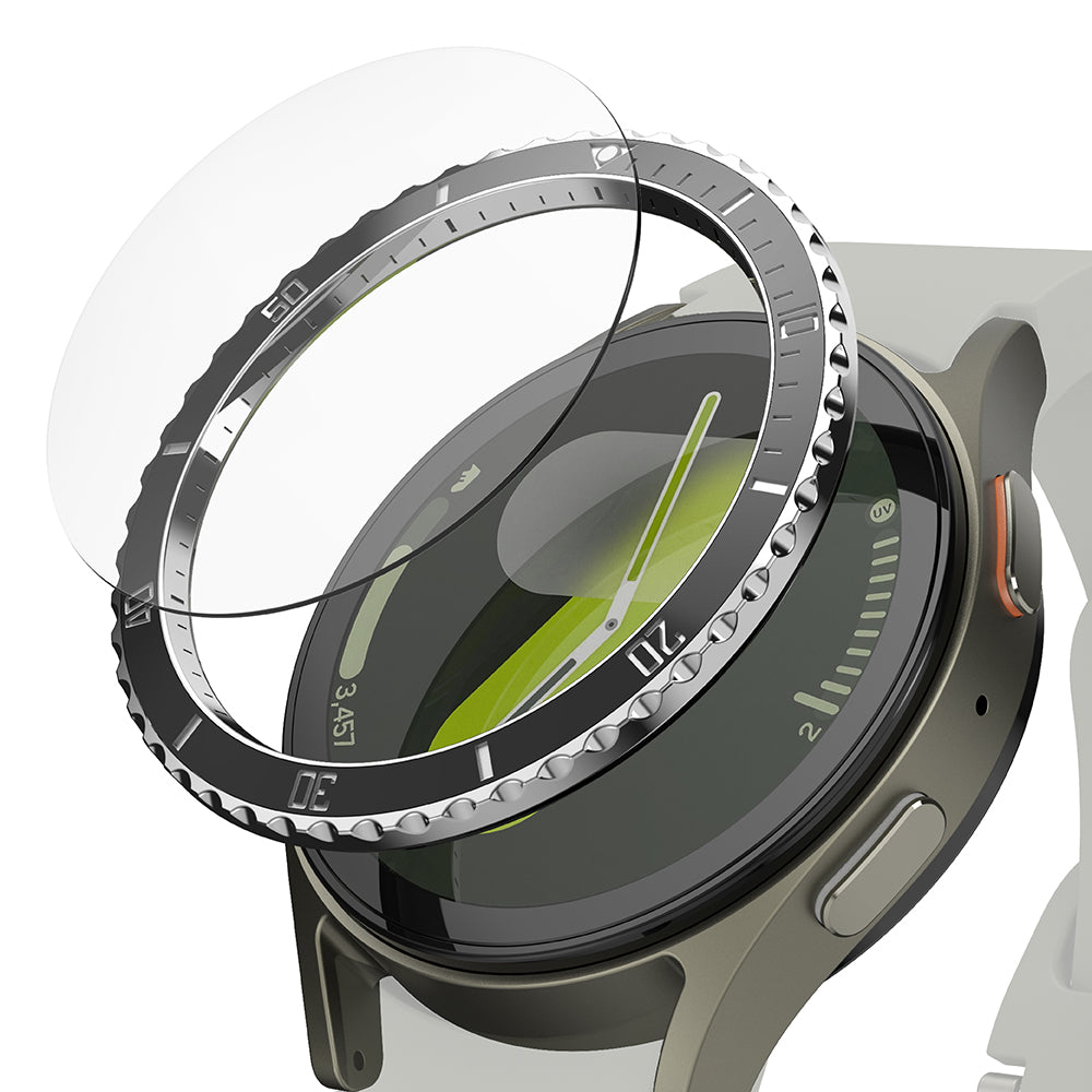 Cornice di Protezione Ringke Premium Styling per Samsung Galaxy Watch7 44mm, Modello 4, Nera