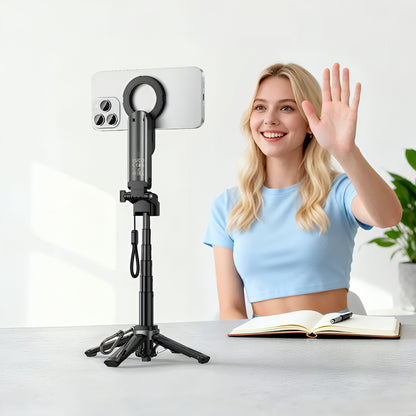 Selfie Stick Bluetooth HOCO K27 Pro, Universale, Nero