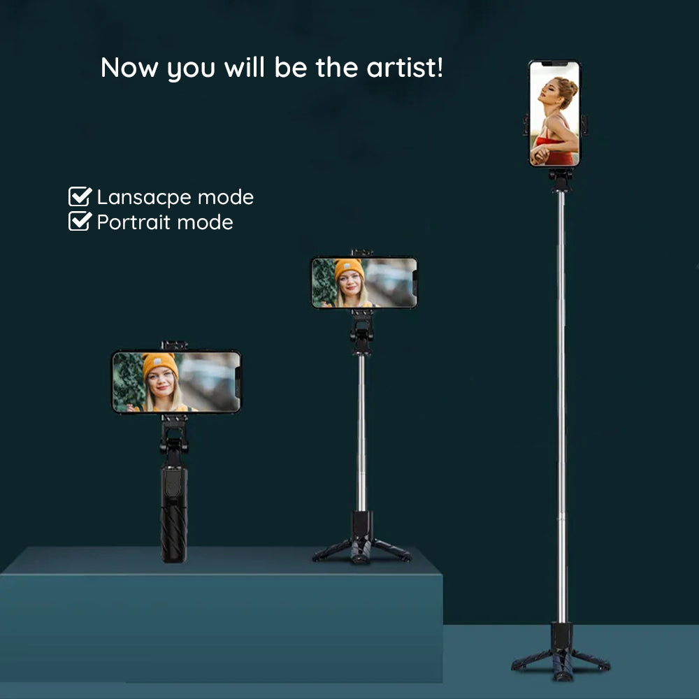 Selfie Stick Bluetooth Techsuit K03, Universale, Nero