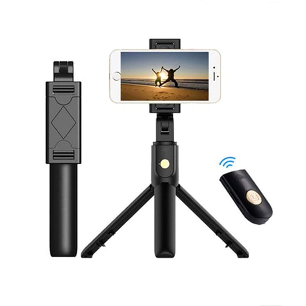 Selfie Stick Bluetooth Techsuit K07, Universale, Nero