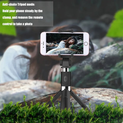 Selfie Stick Bluetooth Techsuit L01, Universale, Nero