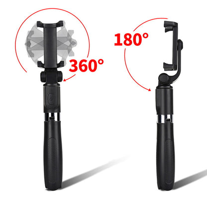 Selfie Stick Bluetooth Techsuit L01s, Universale, Nero