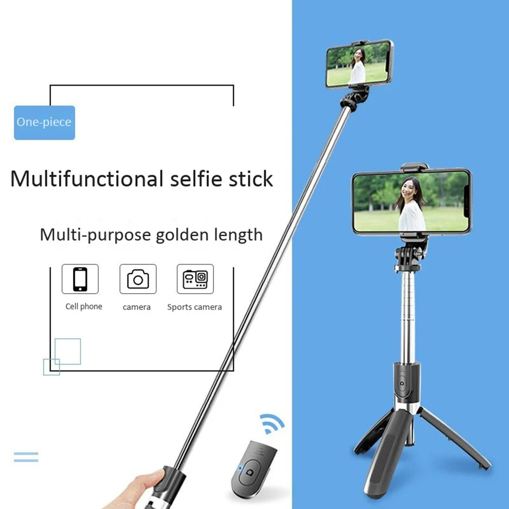 Selfie Stick Bluetooth Techsuit L02, Universale, Nero