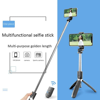 Selfie Stick Bluetooth Techsuit L02, Universale, Nero