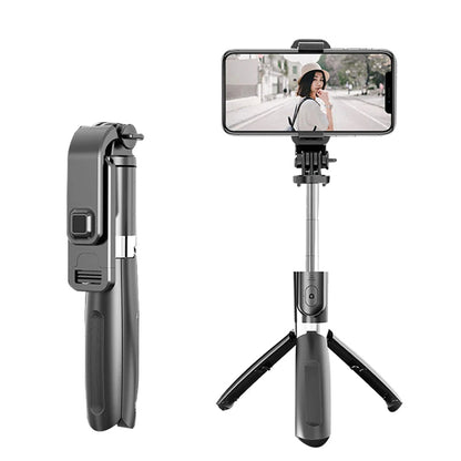 Selfie Stick Bluetooth Techsuit L02, Universale, Nero