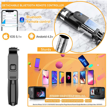 Selfie Stick Bluetooth Techsuit L02, Universale, Nero