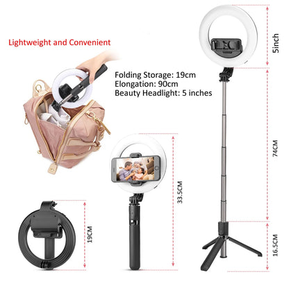 Selfie Stick Bluetooth Techsuit L07, Universale, Nero