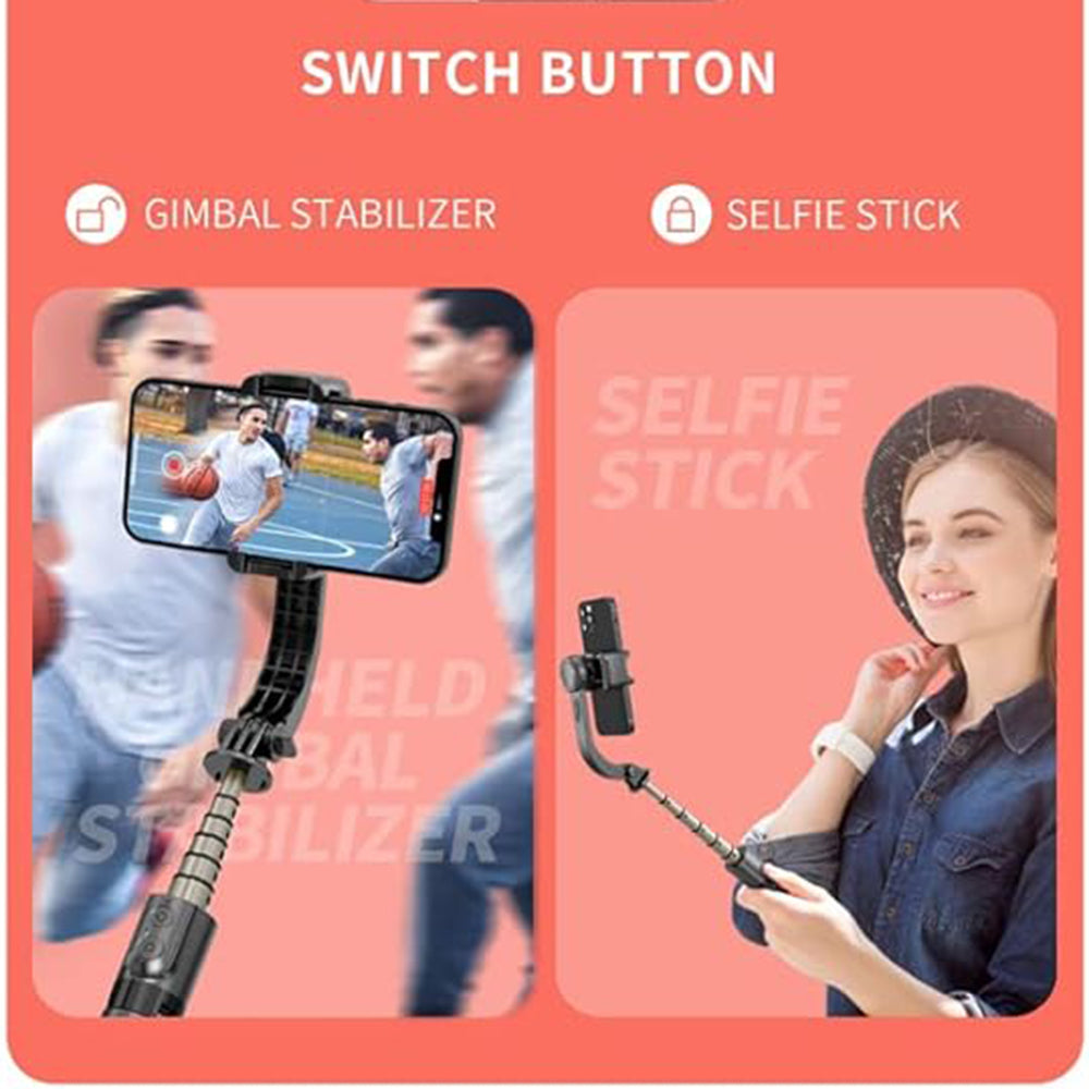 Selfie Stick Bluetooth Techsuit L08Mini, Universale, Nero