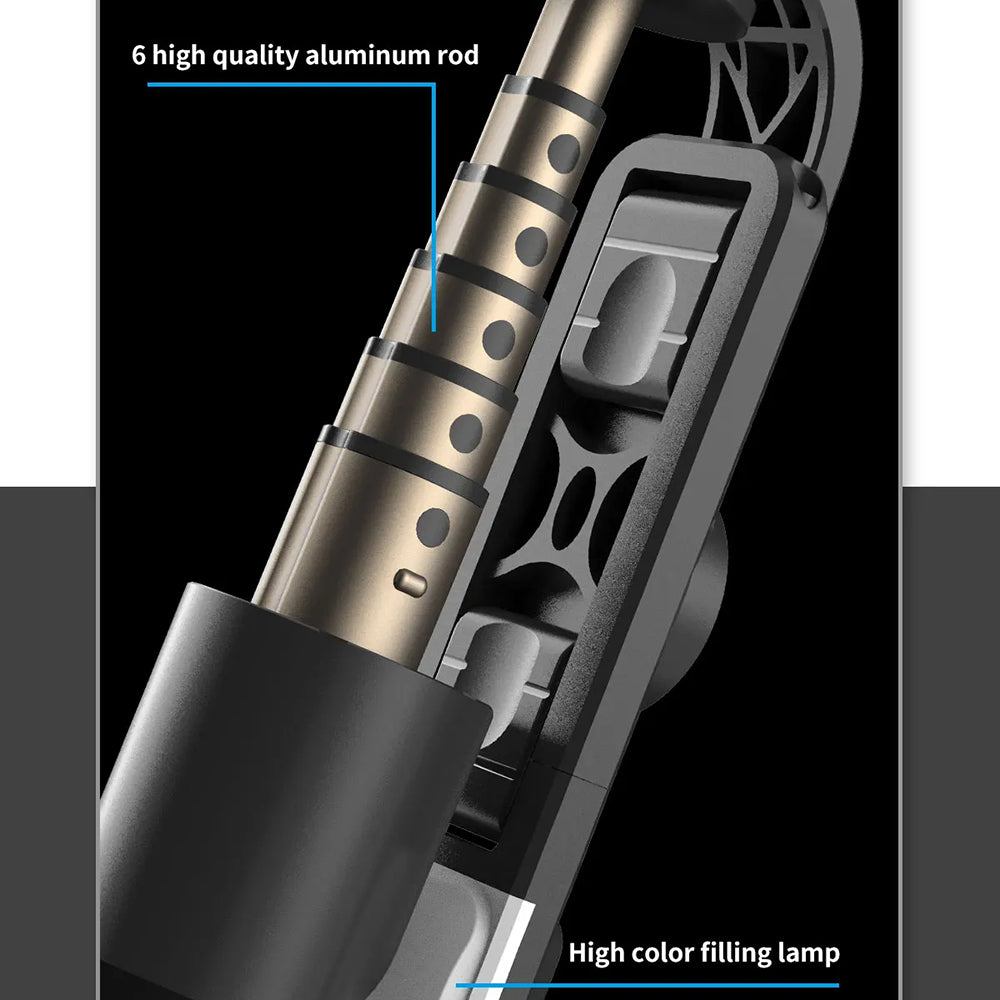 Selfie Stick Bluetooth Techsuit L10s, Universale, Nero