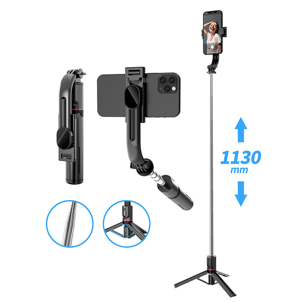 Selfie Stick Bluetooth Techsuit L13, Universal, Black