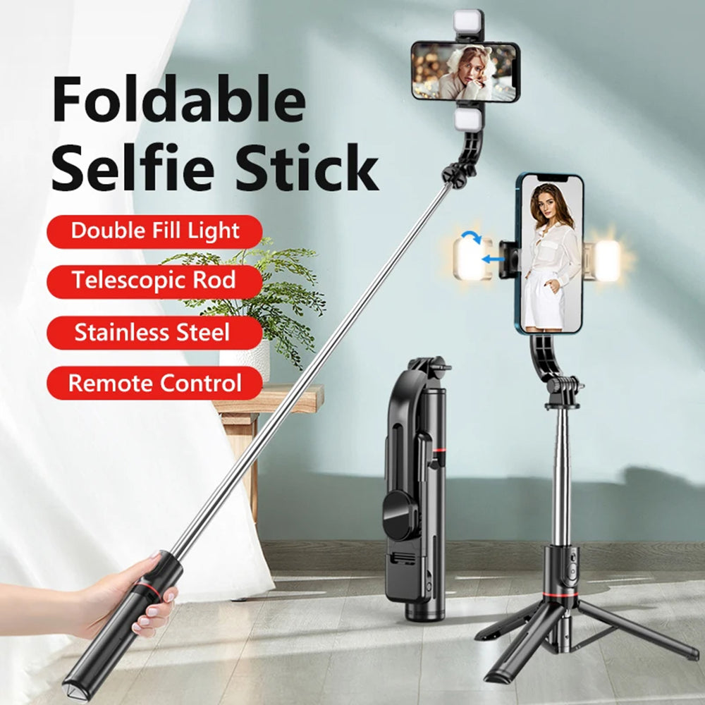 Selfie Stick Bluetooth Techsuit L13d, Universale, Nero