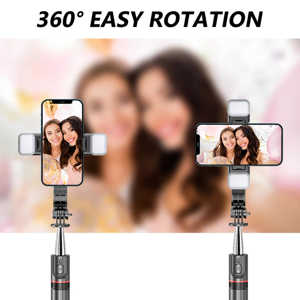Selfie Stick Bluetooth Techsuit L13d, Universale, Nero