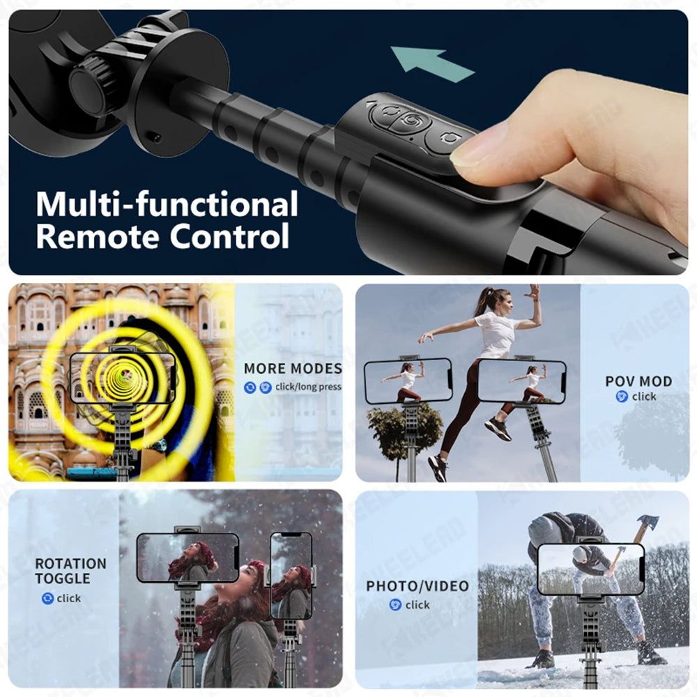 Selfie Stick Bluetooth Techsuit L18sMini, Universale, Nero