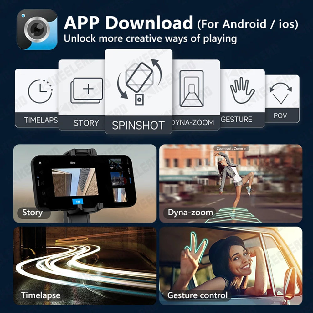 Selfie Stick Bluetooth Techsuit L18sMini, Universale, Nero