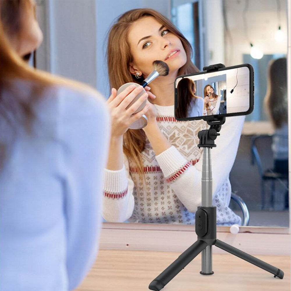 Selfie Stick Bluetooth Techsuit Q01, Universale, Nero