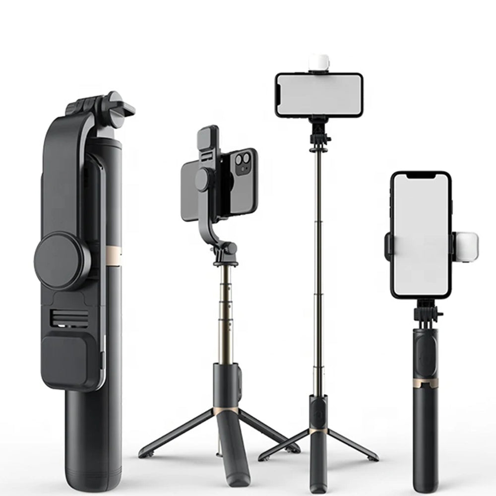 Selfie Stick Bluetooth Techsuit Q03s, Universale, Nero