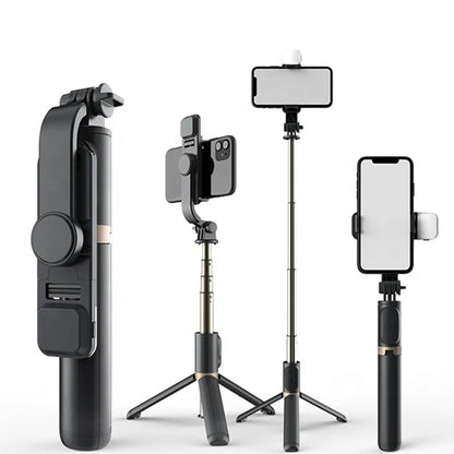 Selfie Stick Bluetooth Techsuit Q03s, Universale, Nero