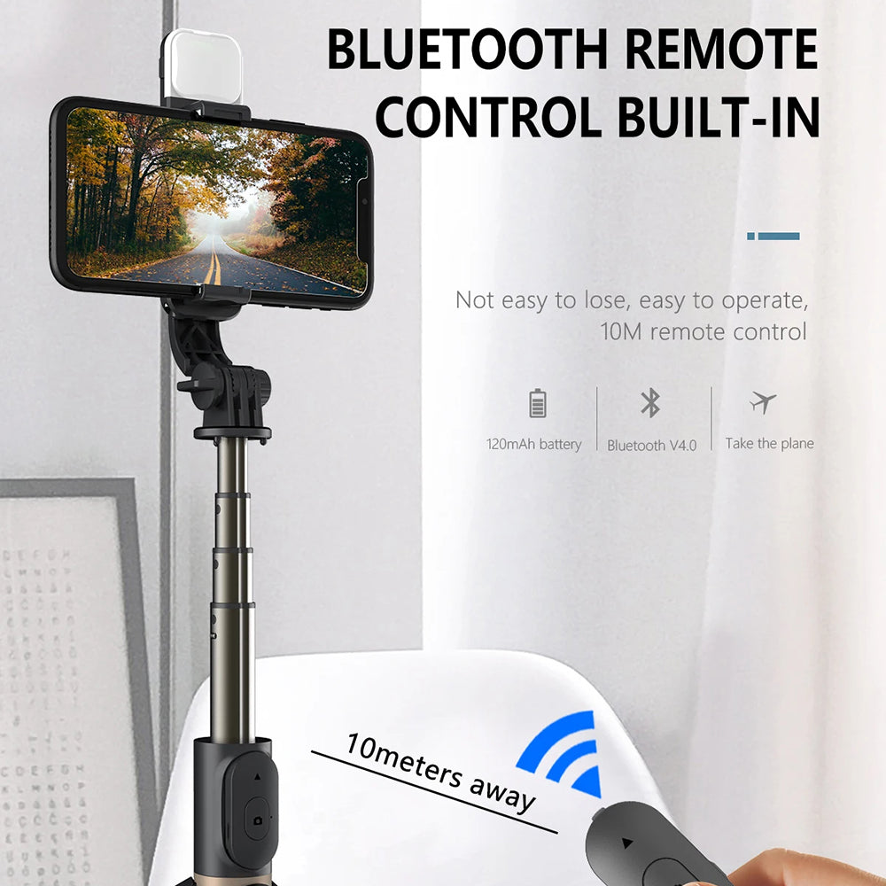 Selfie Stick Bluetooth Techsuit Q03s, Universale, Nero