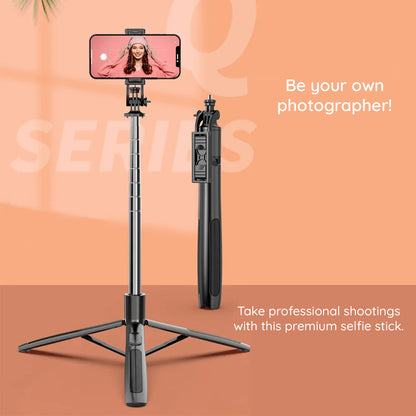 Selfie Stick Bluetooth Techsuit Q05, Universale, Nero