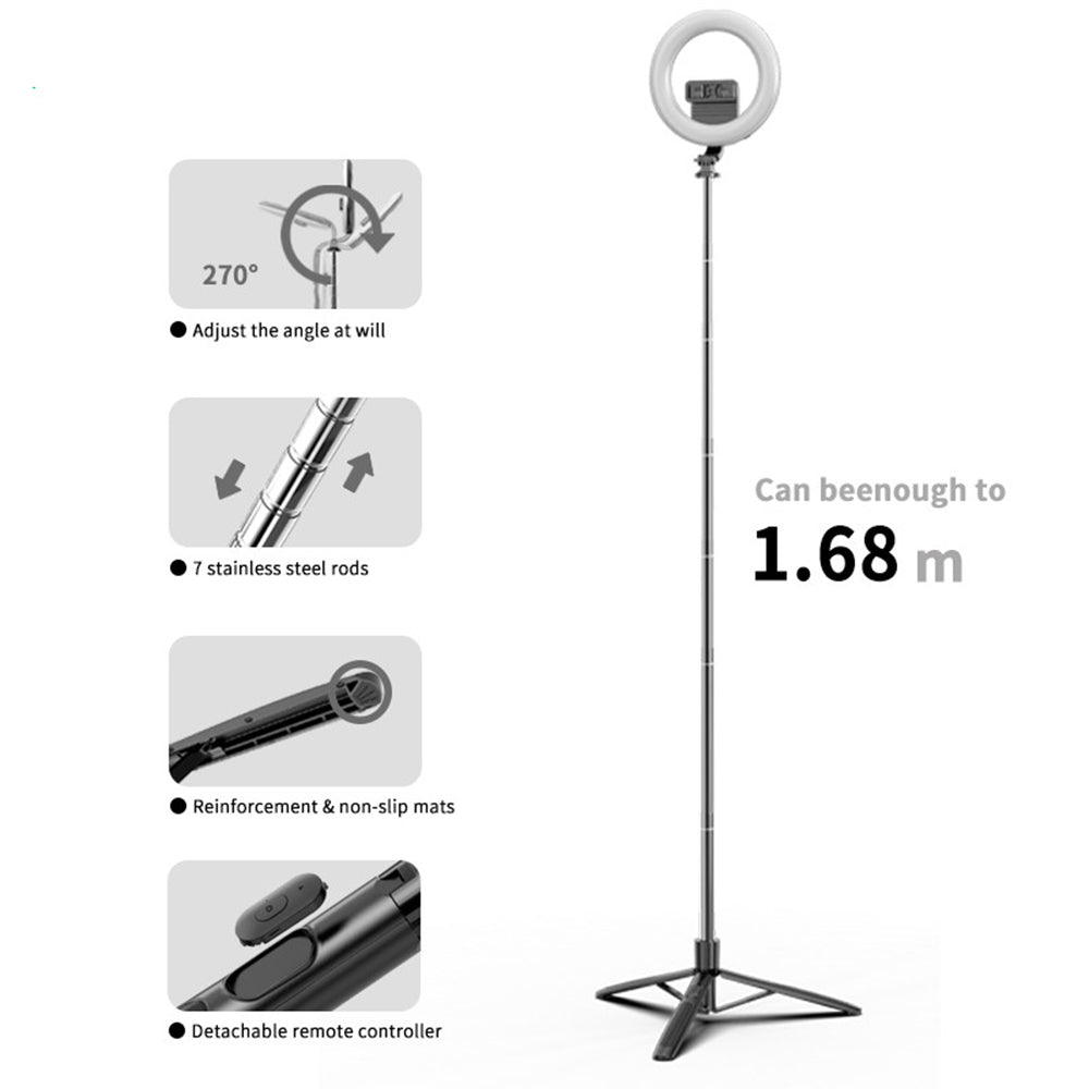 Selfie Stick Bluetooth Techsuit Q05s, Universale, Nero