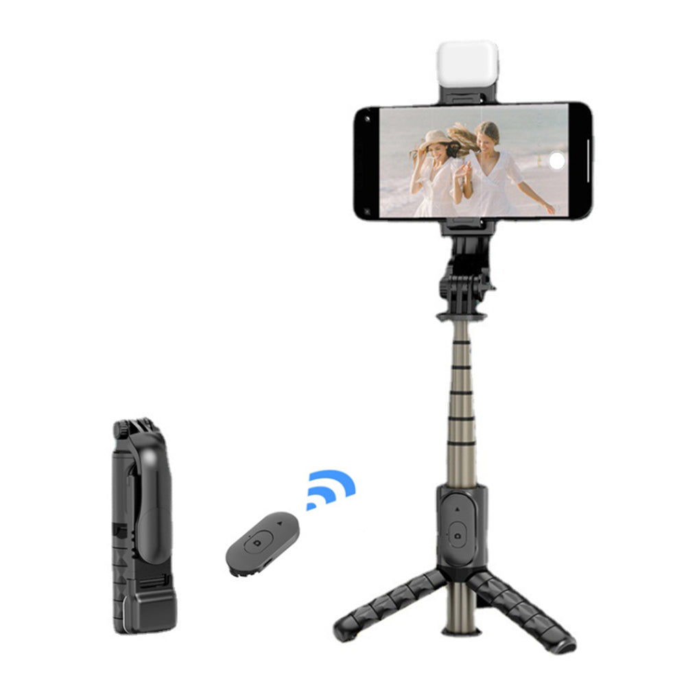 Selfie Stick Bluetooth Techsuit Q10s, Universale, Nero