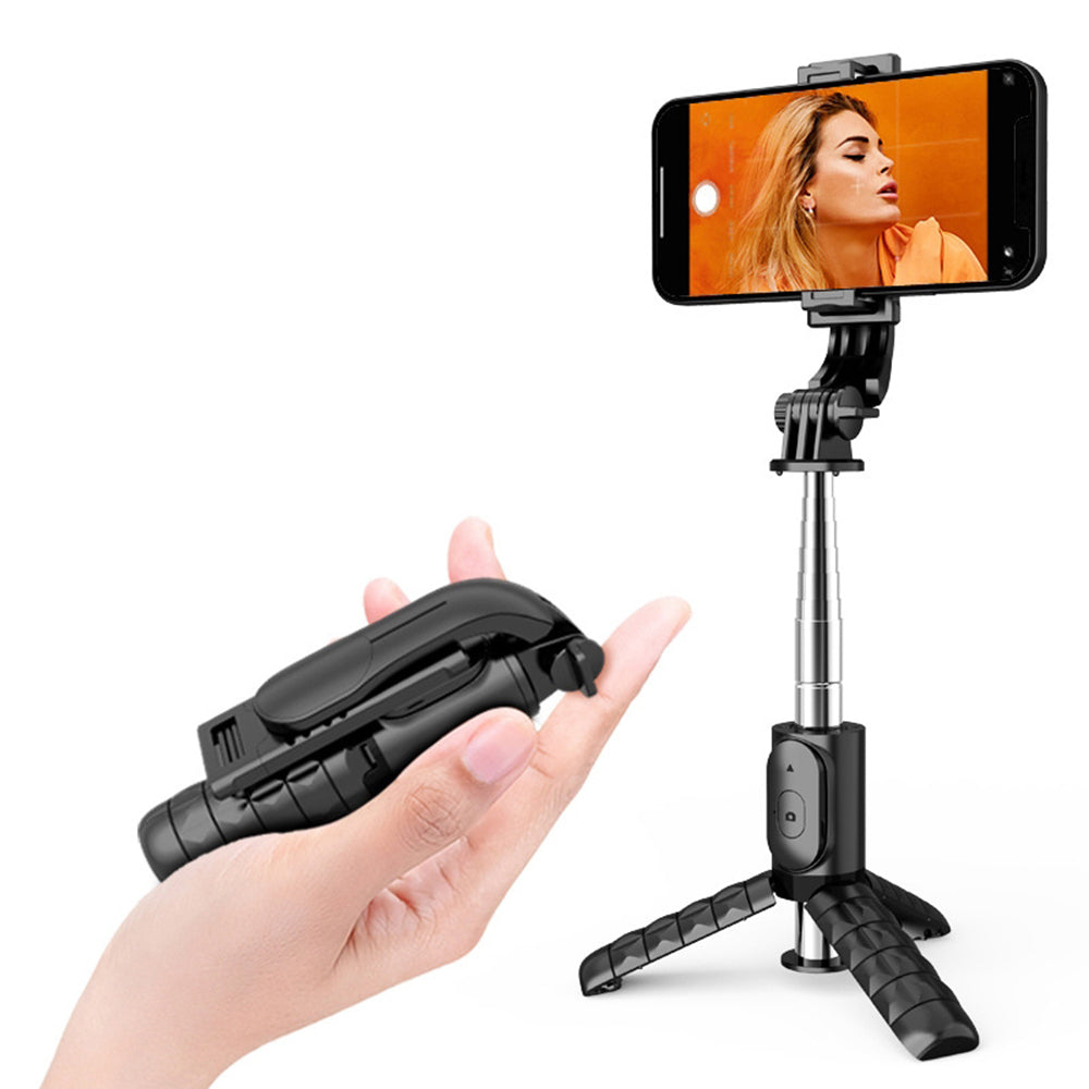 Selfie Stick Bluetooth Techsuit Q11, Universale, Nero