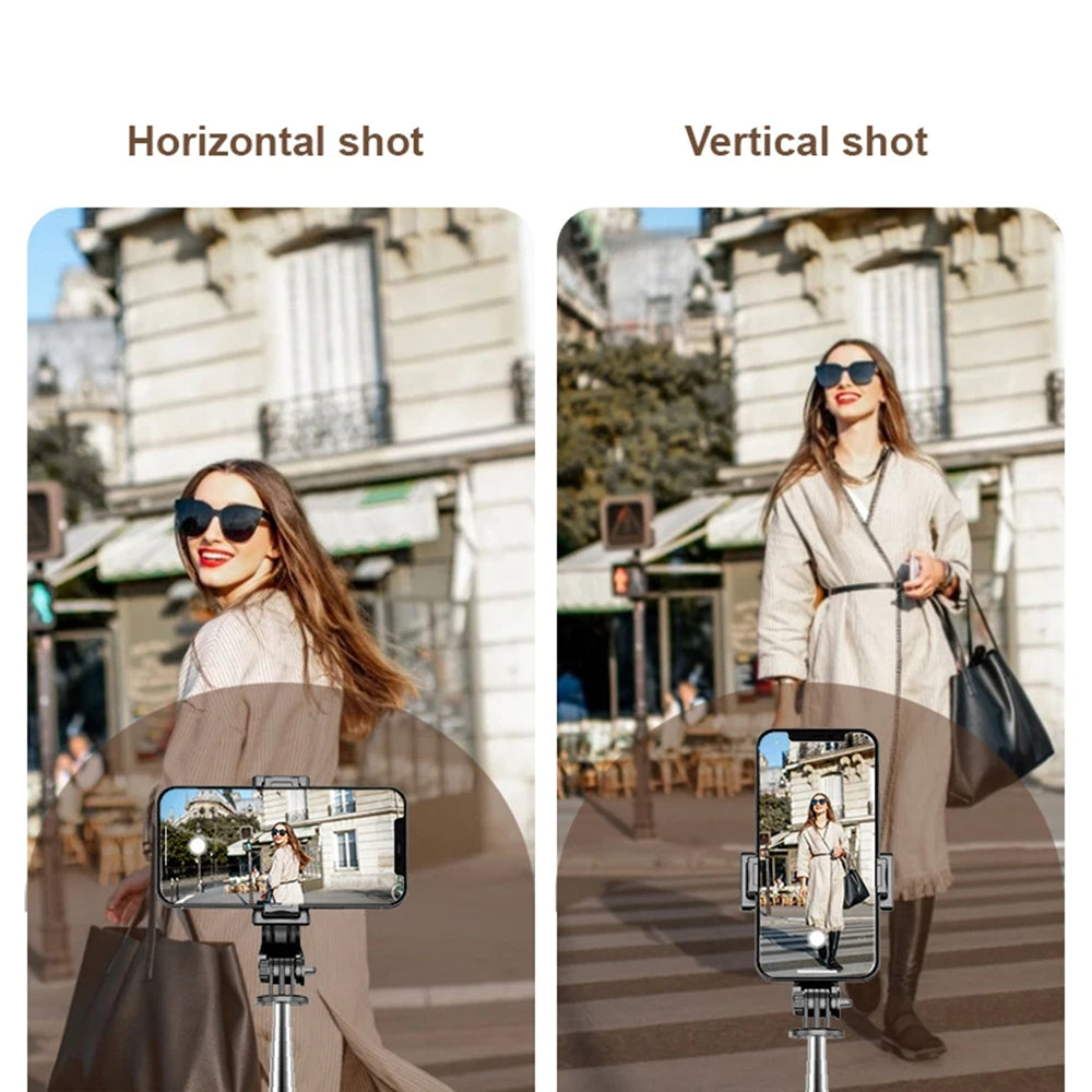 Selfie Stick Bluetooth Techsuit Q11s, Universale, Nero