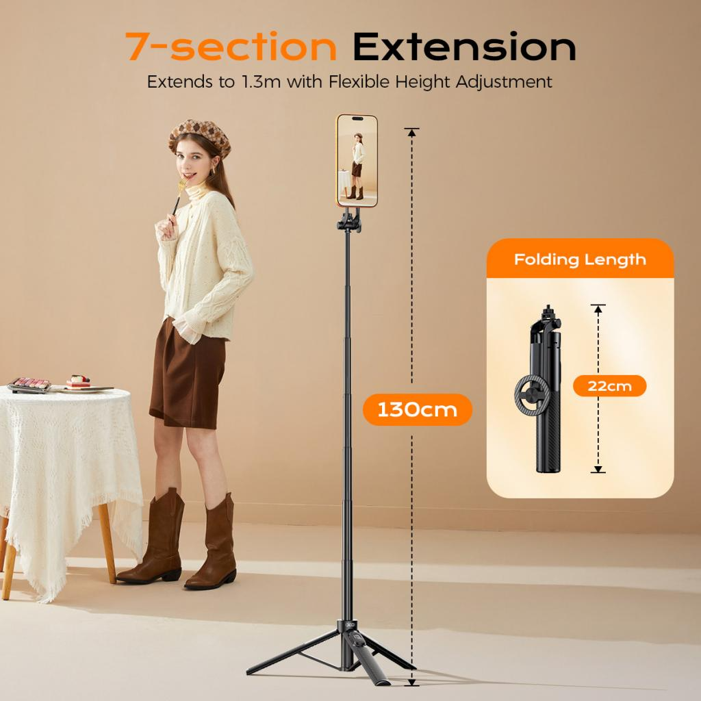 Selfie Stick Bluetooth XO Design SS30, Universale, Nero
