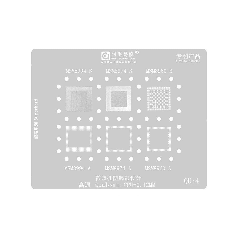 Rete BGA Amaoe per CPU Qualcomm Serie QU1-8